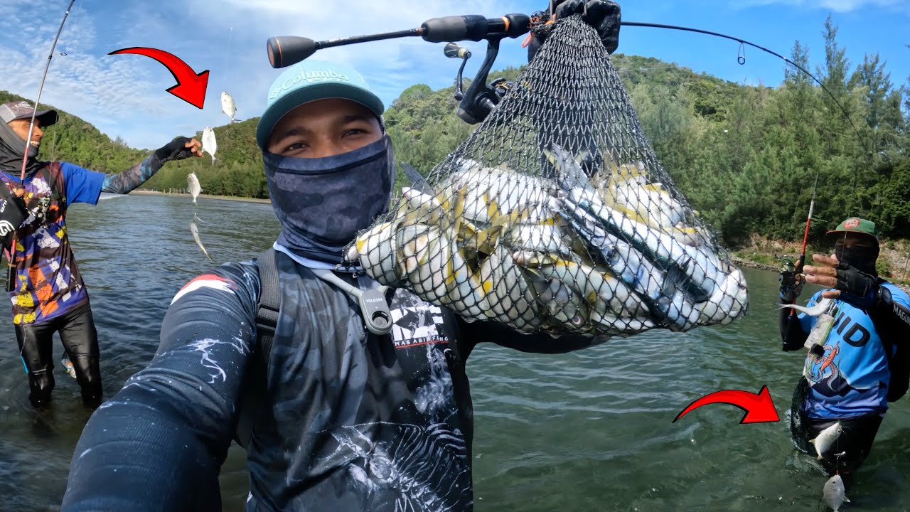 THE REAL FULL STRIKE !! Ngoyor Pakai Micro Jig Sabiki Emang Gak Pernah Gagal