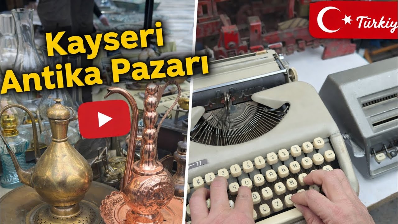 Kayseri Antika Pazarı’nda Neler Var? 🏺 Eski Eşyalar, Daktilolar ve Daha Fazlası!