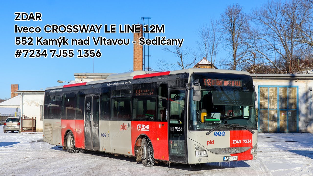 IVECO Crossway LE LINE 12M #7234 │ 552 (Kamýk n.Vlt. - Sedlčany,aut.st.)