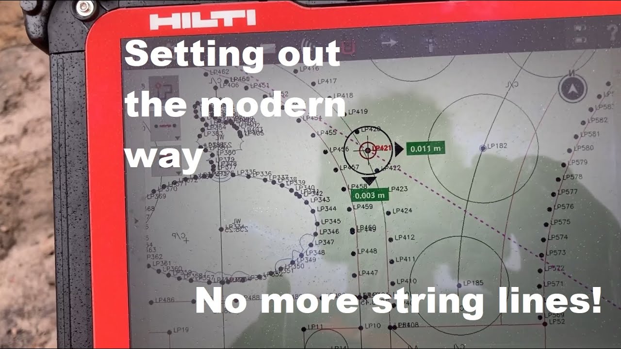Using the Hilti PLT300 setting out a path edge