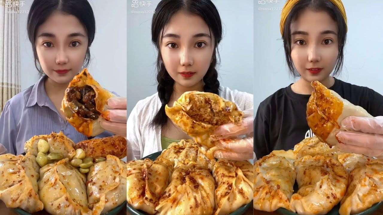 ASMR - Spicy Dumplings ASMR Mukbang, makan pangsit pedas, മസാലകൾ പറഞ്ഞല്ലോ കഴിക്കുന്നത്,กินเกี๊ยวซ่า