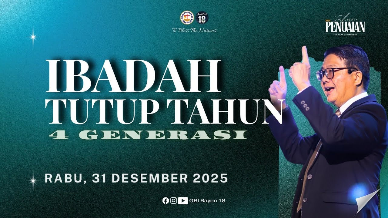 Ibadah Onsite Penutupan Tahun 2025 I 31 Desember 2025 I Pukul 18.00 I Pdt. Dr. Andy Markus, M.Th