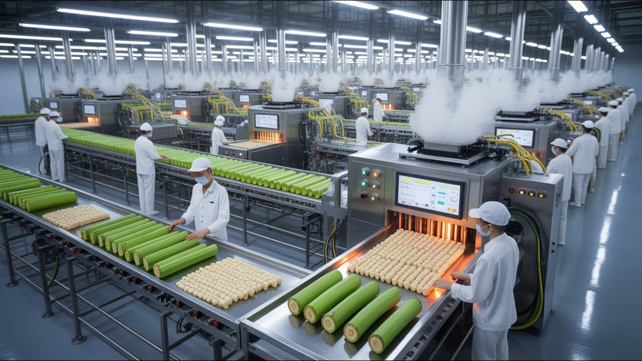 INSIDE the World’s Biggest High-Tech Banana Stem Factory 😱 (Full Hidden Process EXPLAINED
