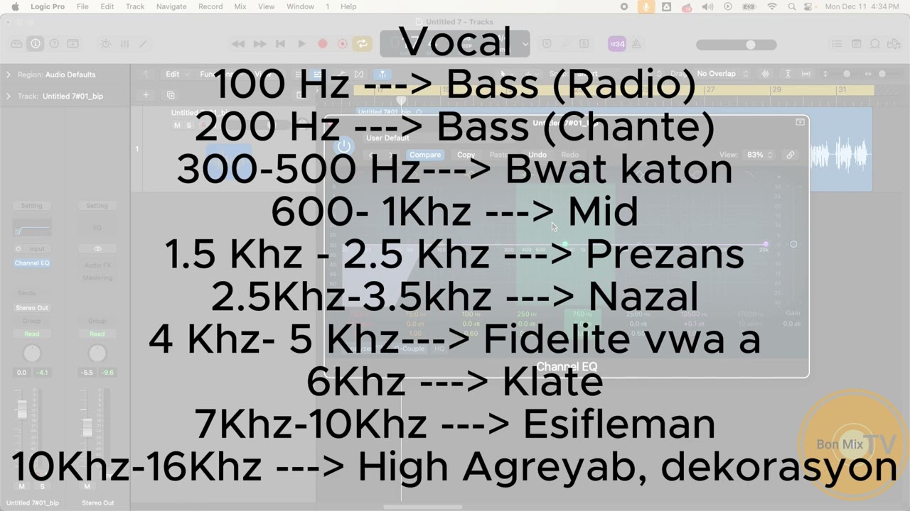 Ann Abitye Ak Frekans Yo || Logic Pro || Bon Mix Tv