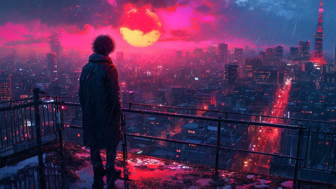 Neon Rhythms 🔵 Japanese Lofi Music for Study 2024 🔵 No Copyright Lofi Japanese Songs 2024