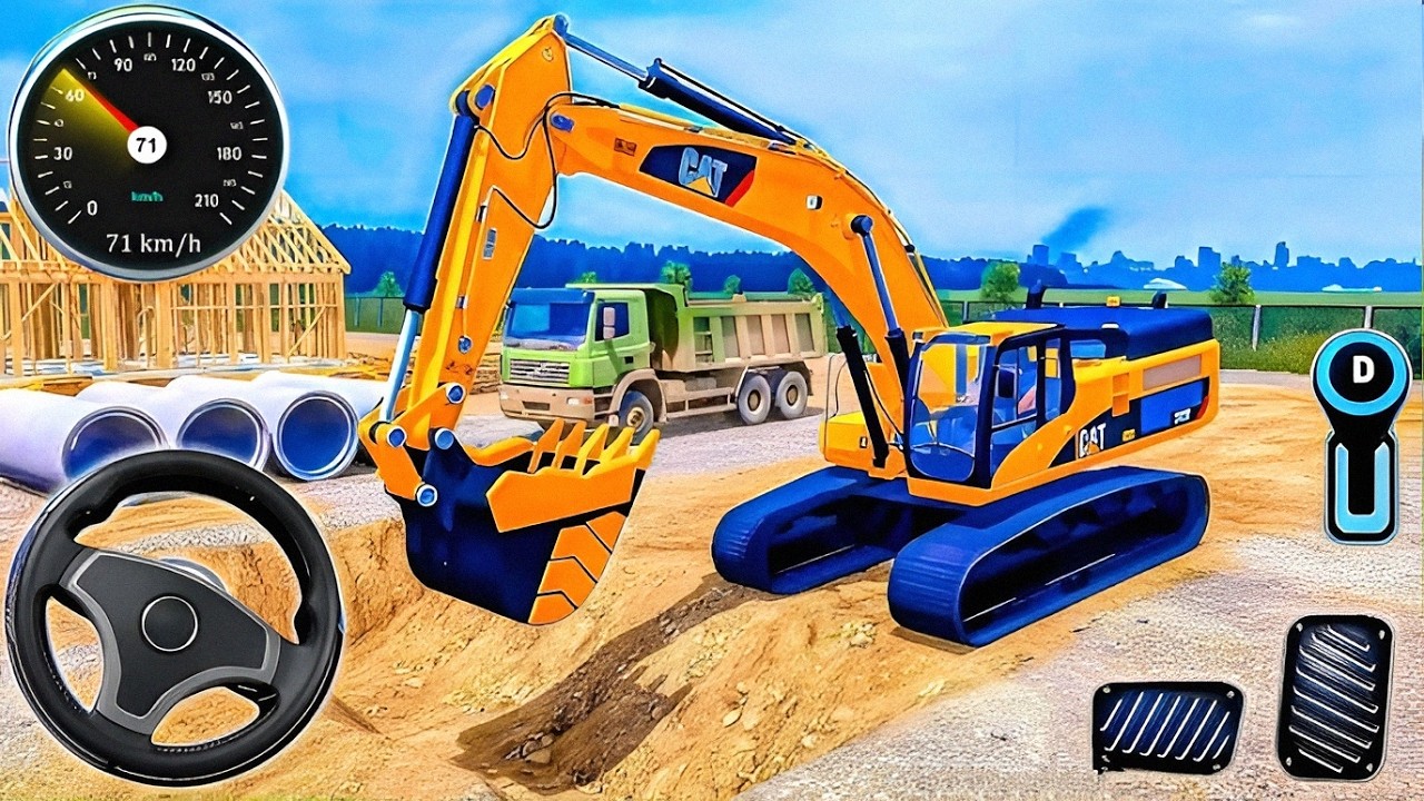 JCB Game 3D Road Construction||| City Road Construction Gameplay 🥶 - Android Gameplay