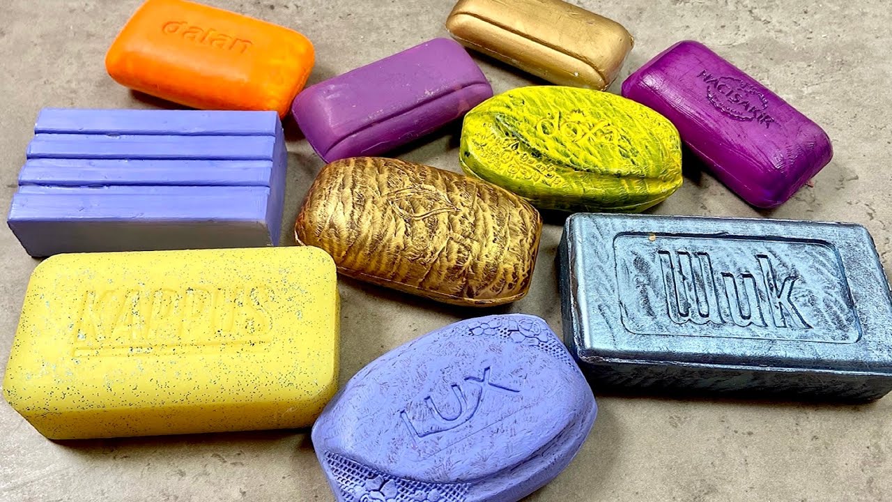 ENTSPANNUNG Seife schneiden Soap cutting ASMR painted soap Резка мыла