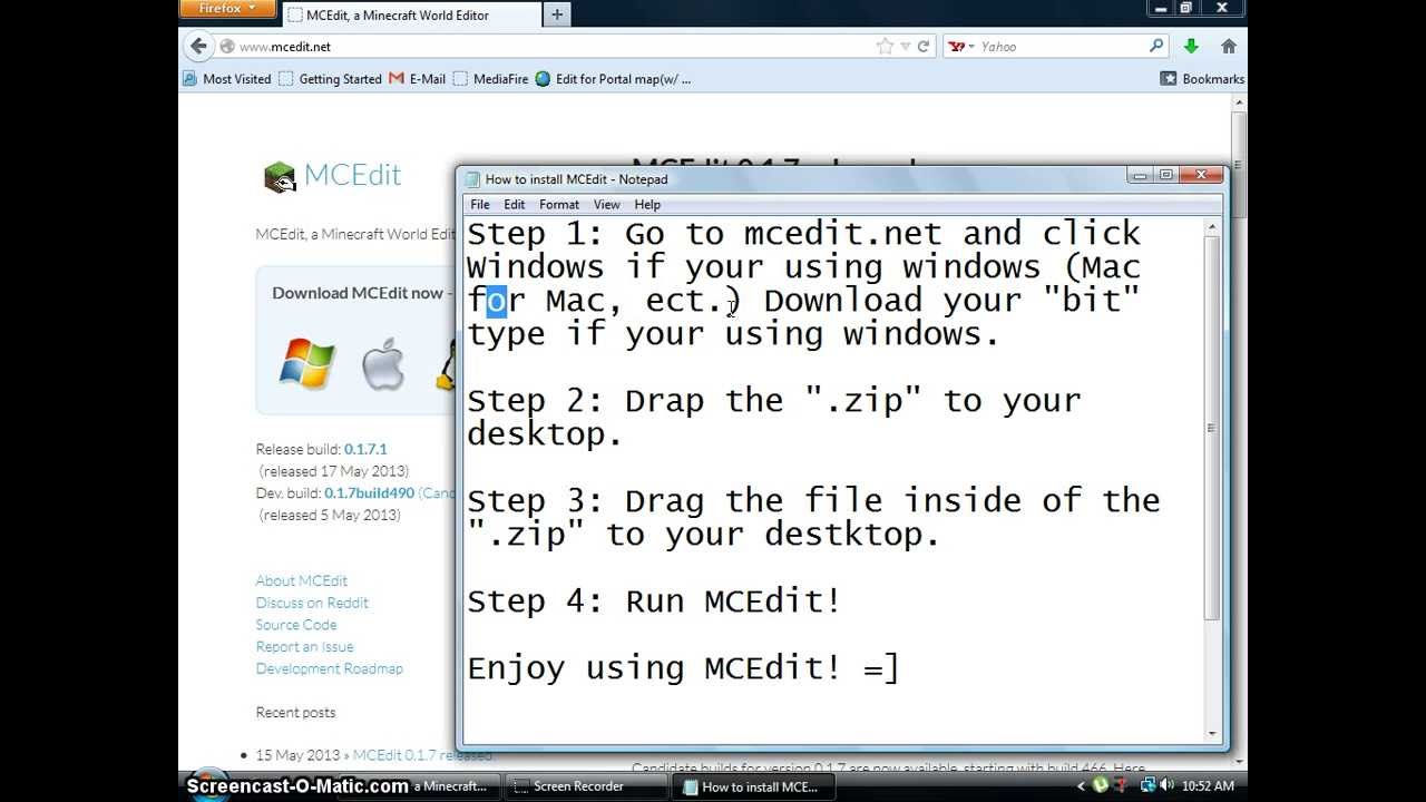 How to Install MCEdit for Windows.