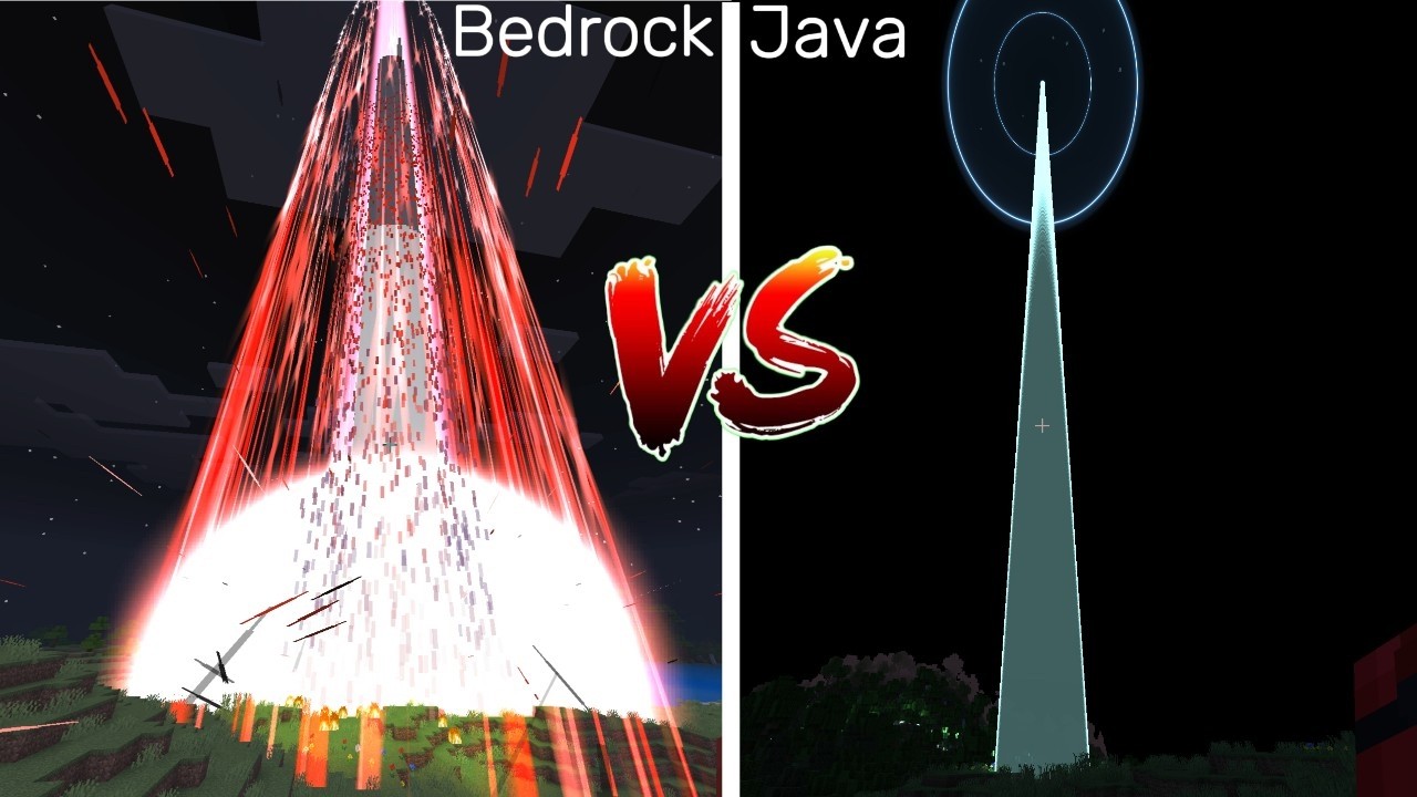 Orbital RailGun Java VS Bedrock I Minecraft Orbital railgun