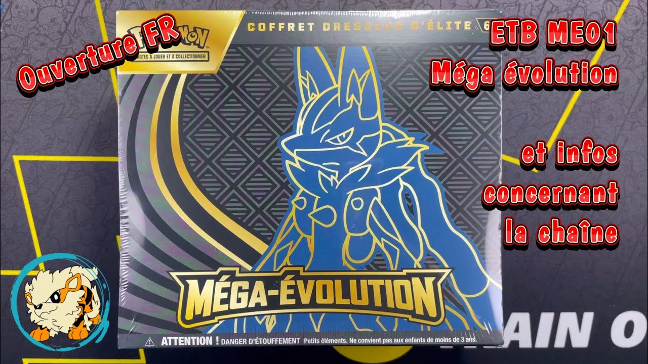 JCC Pokémon - Ouverture FR - ETB méga évolution ME01 et infos sur la chaîne