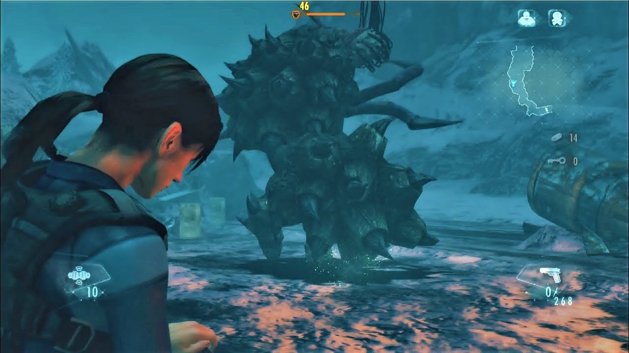 実況　PS4版　バイオハザード リベレーションズUE　レイドモード　ABYSS10　雪山Ⅱ　トリニティ＆Ｓランク