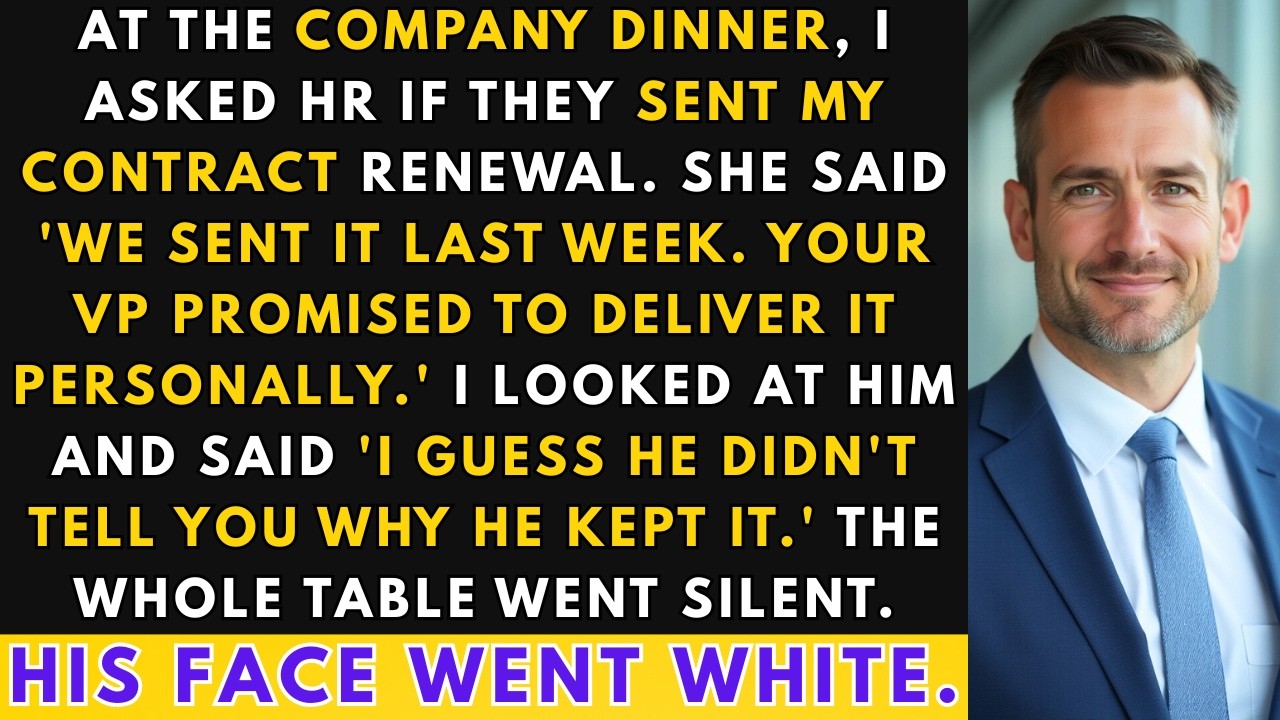 He Hid My Contract For Weeks — HR Found Out At The Company Dinner | Office Revenge