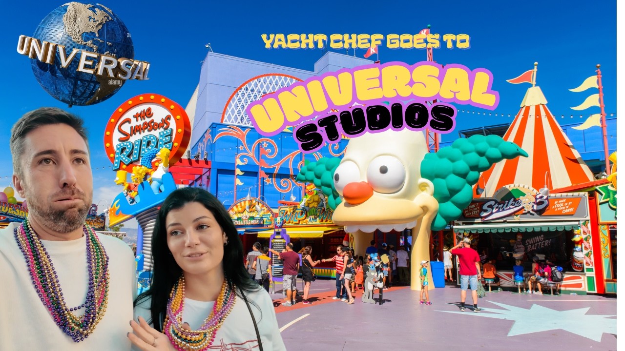 Yacht Chef Tries Food At Universal Studios