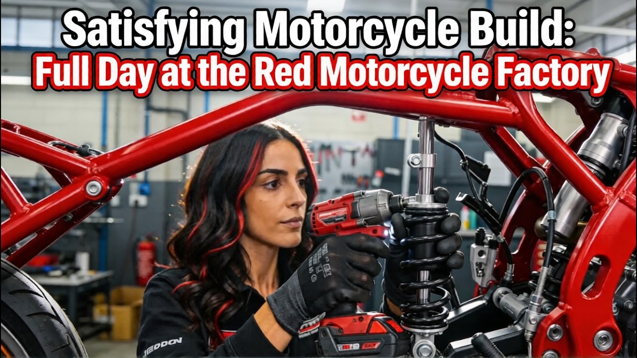 Satisfying Motorcycle Build: Full Day at the Red Motorcycle Factory