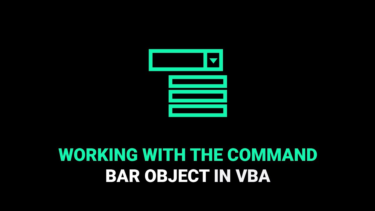 How to Work With the Command Bar Object in VBA