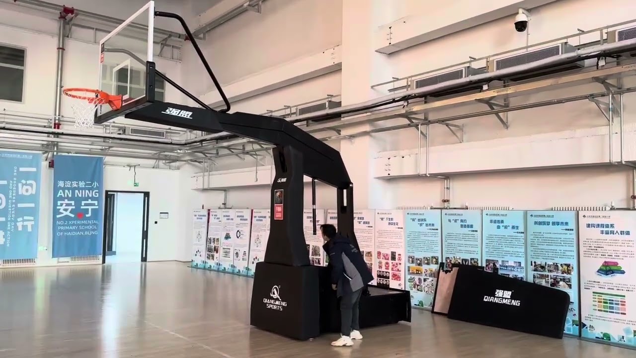 manual hydraulic fold basketball goal FIBA certified
