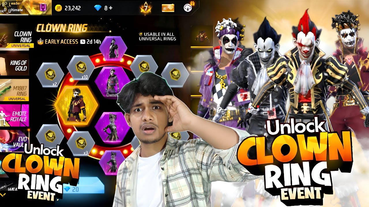 All Joker Bundle Unlock 😎 Clown Ring Event Spin Freefire | New Ring Event Ff | New Event FreeFire 