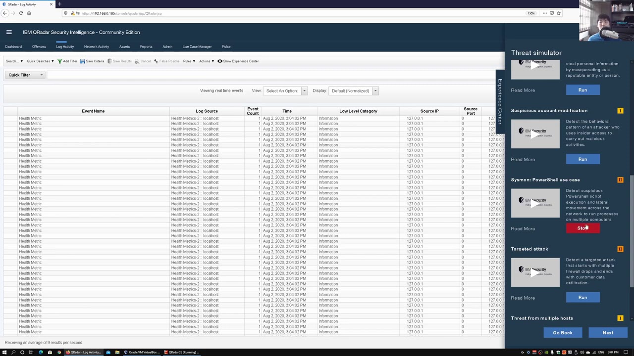 QRadar Threat Simulation - Security Monitoring