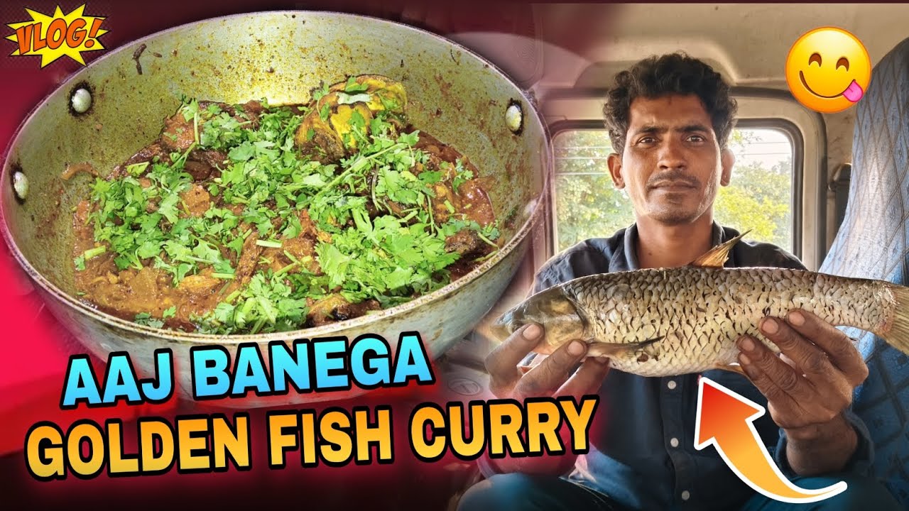 Aaj Banega Special Golden Fish curry 😋 || Truck driver Style Me | Rasta me bahut jam hai #vlog 