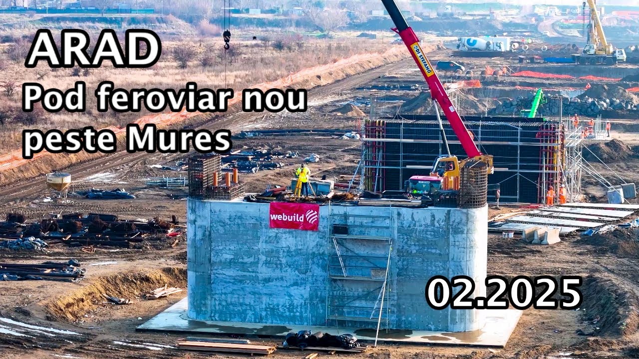 Arad - Noul pod feroviar peste Mures - 02/2025