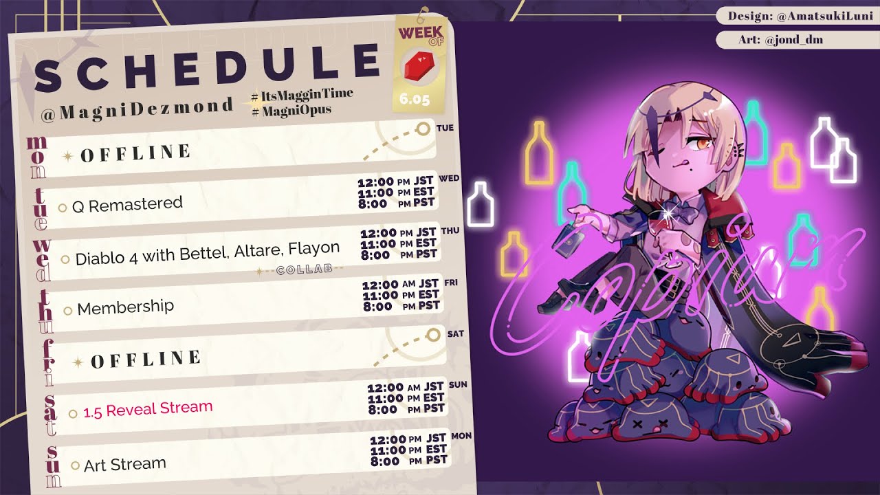 【SCHEDULE】FREECHAT FOR MAGNATION WHERE ALL MY LITTLE MAGS GATHER