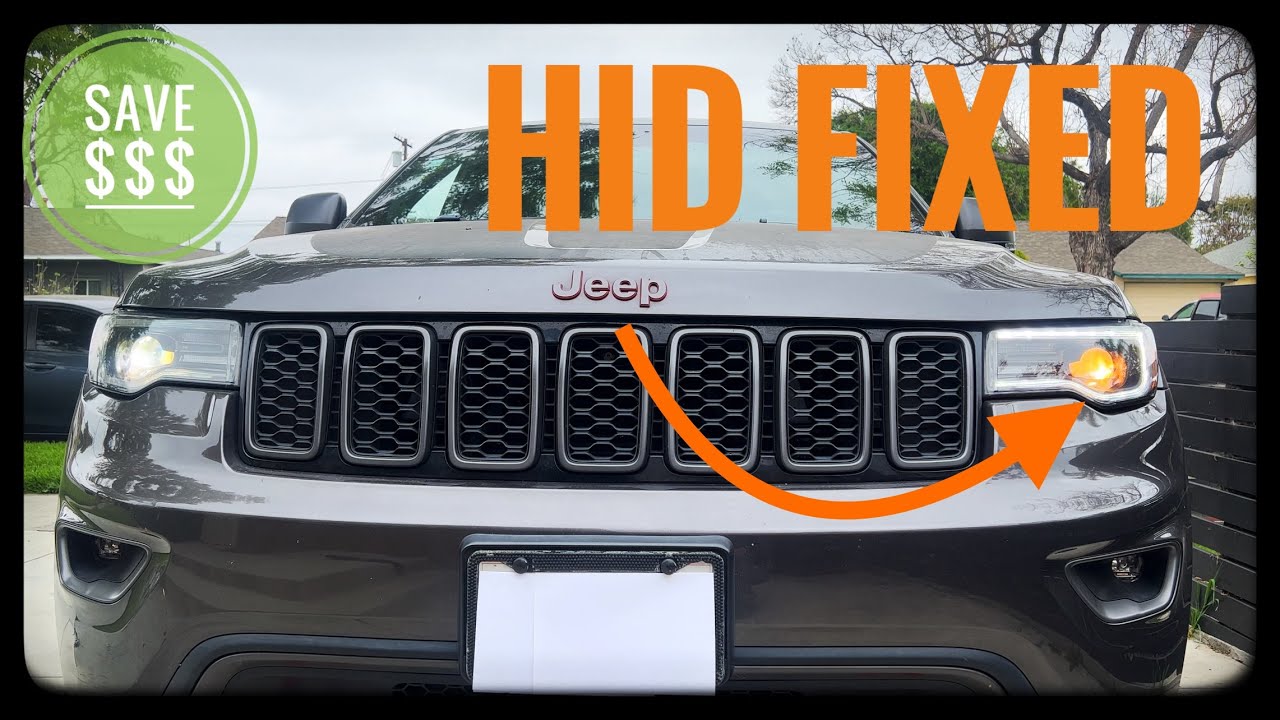 Jeep Grand Cherokee HID how to replace headlight bulb. 4th gen 2011 -2021