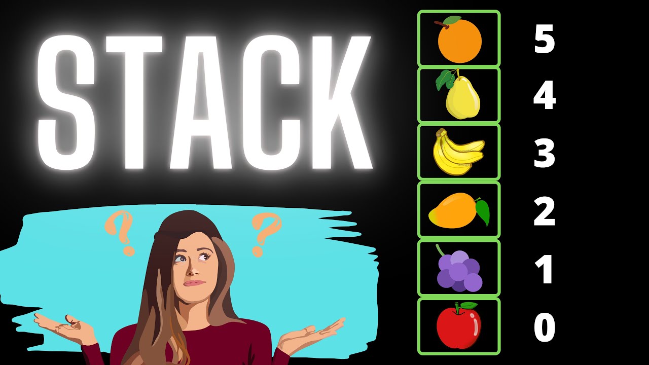 STACK DATA STRUCTURE in 2 Minutes! - LEARN BASICS. Data structure for coding and interviews