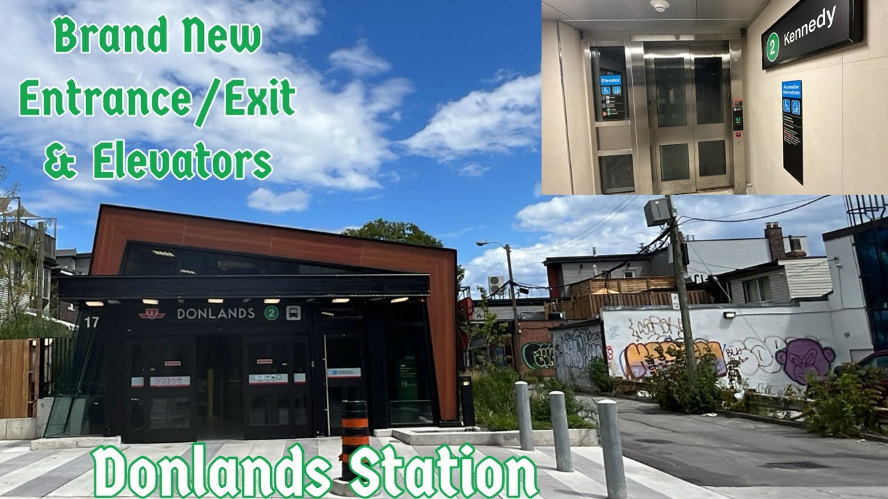 Brand New Entrance/Exit & Elevators at TTC Donlands Subway Station 8/11/2024