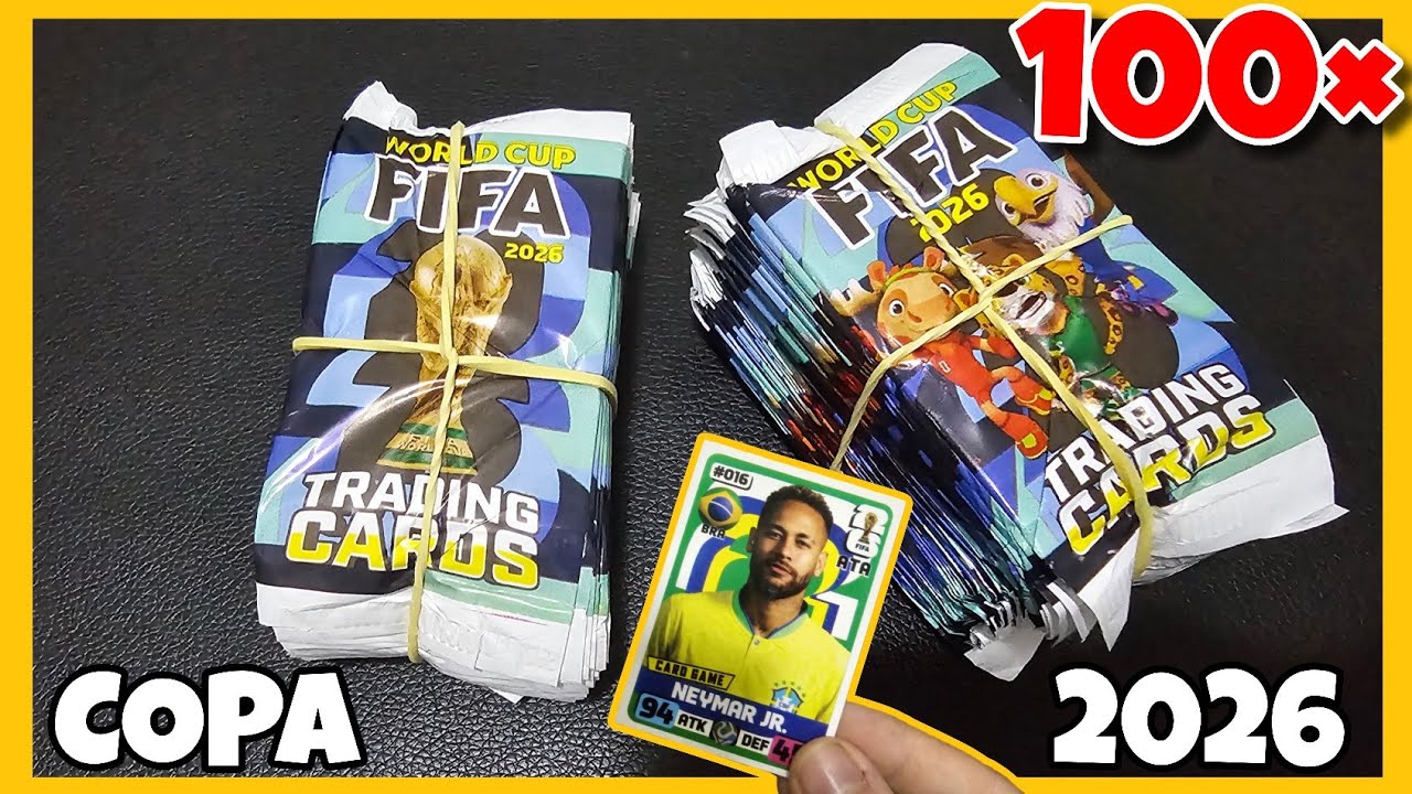 ABRINDO 100 PACOTES DE CARDS DA COPA DO MUNDO 2026 