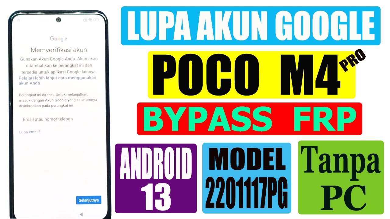 Cara Bypass Akun Google FRP Poco M4 Pro Tanpa PC