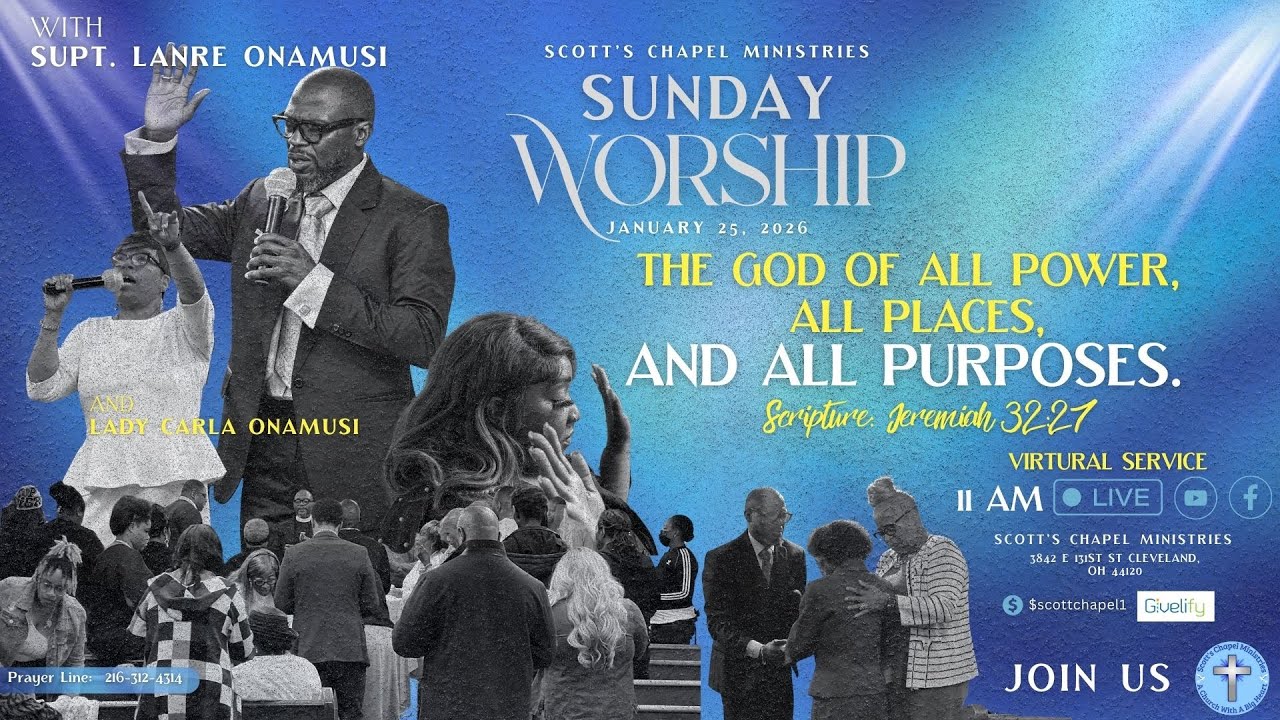 Pastor Lanre Onamusi - Title: The God of All Power, All Places, All Purposes.  📱