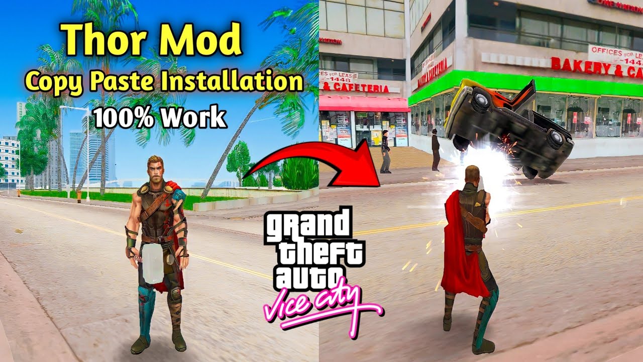 How To Install Superhero Thor Mod In GTA Vice City | Thor Cheat Code | Faizan Gaming