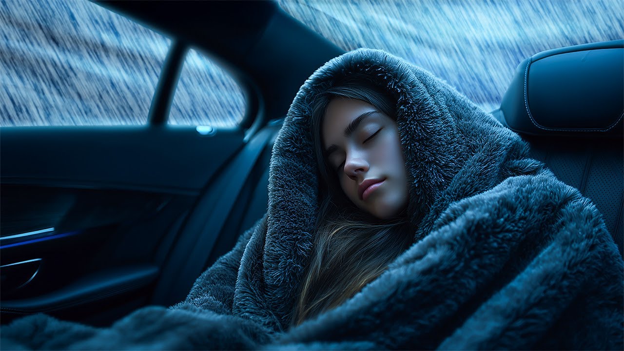 Heavy Rainstorm on Car Roof | Deep Sleep Rain Sounds for Relaxation and Night Calm Ambience