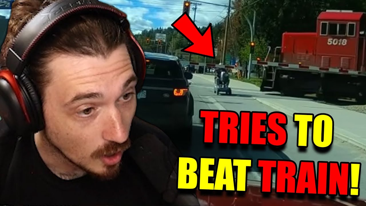 The WORST Of Road Rage - Electric Scooter vs. Train