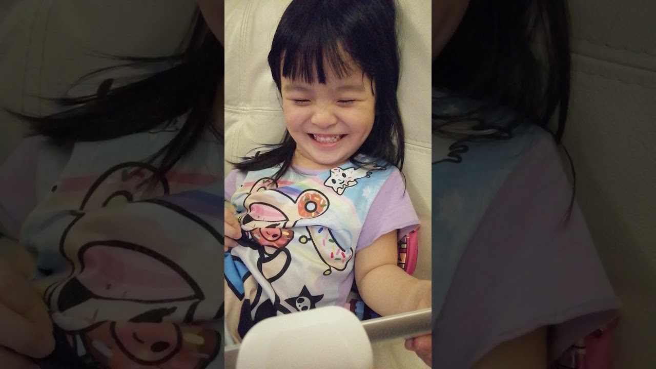 Laughing at sis video