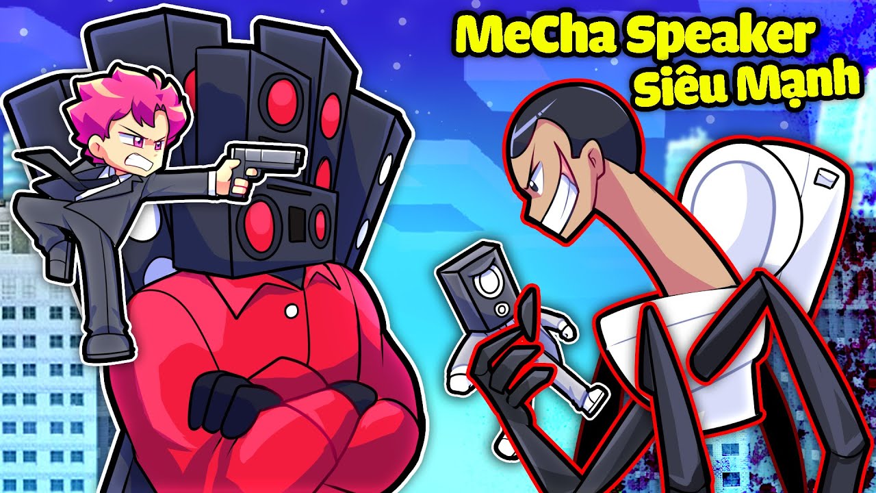 HIHA CÙNG MECHA SPEAKER ĐÁNH BẠI SKIBIDI TOILET NHỆN TRONG MINECRAFT*CUỘC CHIẾN SKIBIDI TẬP 3 😎🤩