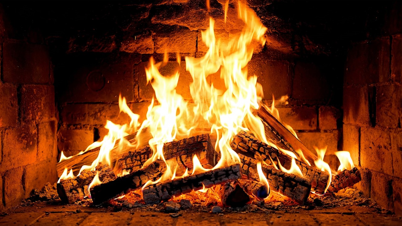 🔥 Fireplace Classic 4K. Cozy Fire with Crackling Fireplace Sounds. Fireplace 4K UHD