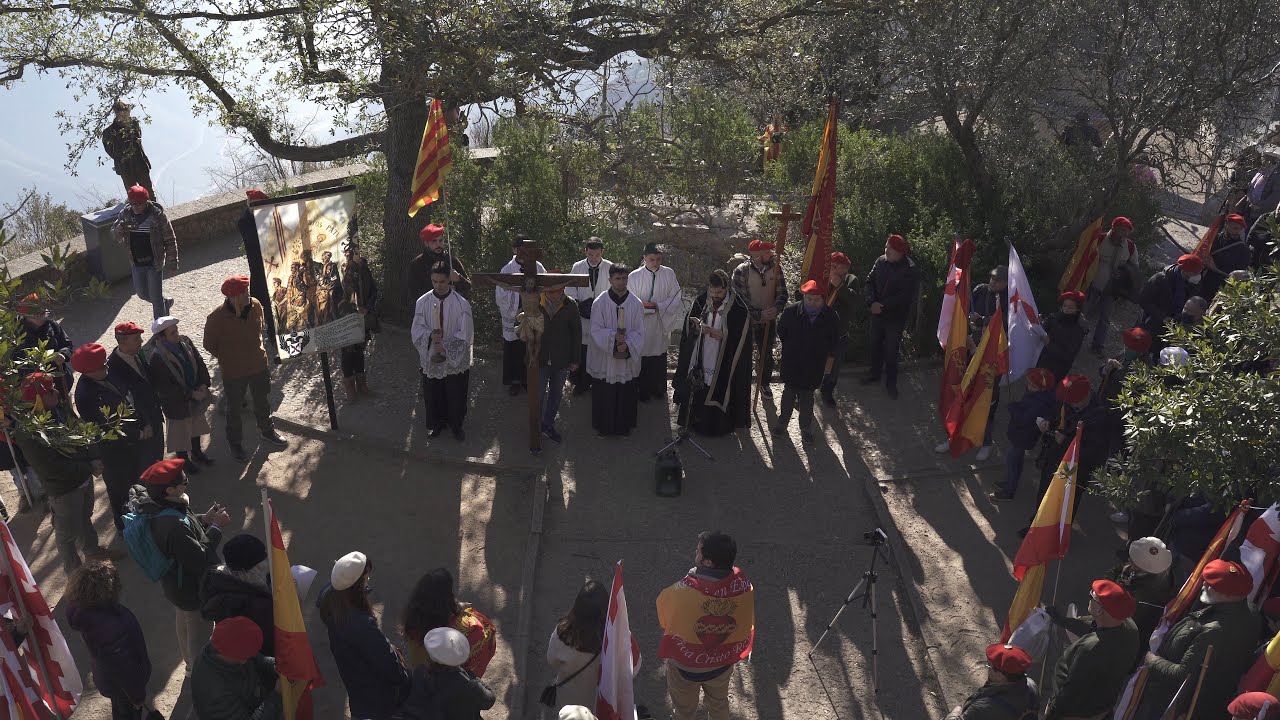 Avance del video sobre el acto en Montserrat contra la retirada del monumento al Requeté. 29/01/2022