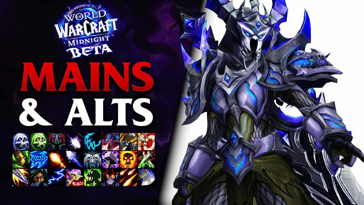 Список основных и альтернативных персонажей для WoW Midnight