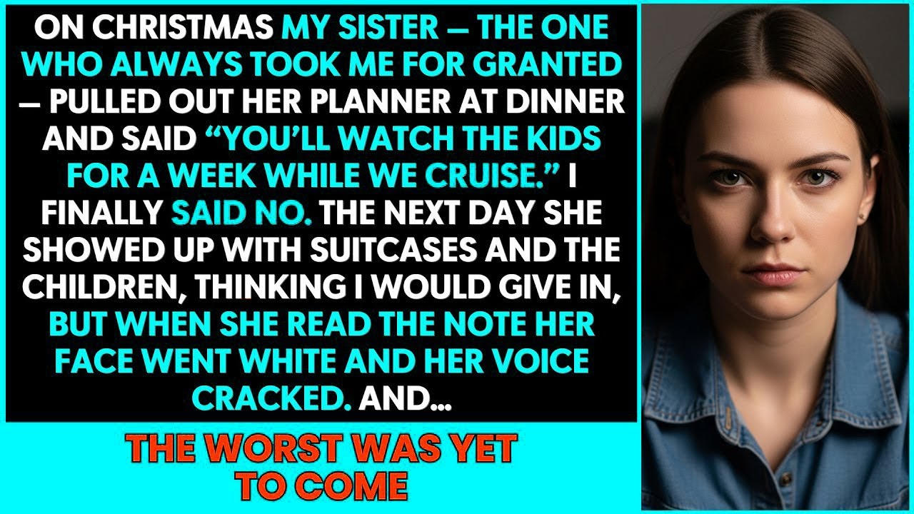 On Christmas, My Sister — Who Always Took Me For Granted — Shockingly Pulled Out Her Planner...