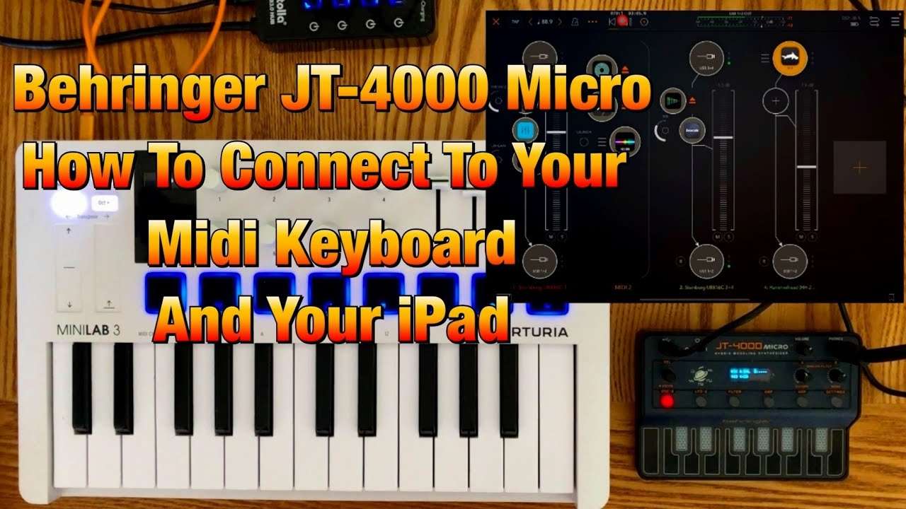 Behringer JT-4000 Micro - How To Connect To Your Midi Keyboard & Your iPad From Scratch