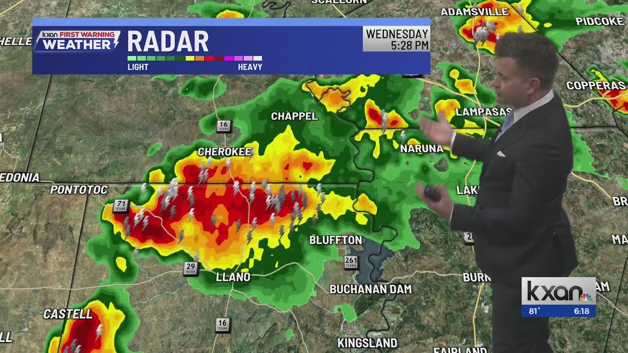 Early evening weather update as scattered storms continue in the Hill Country | KXAN Forecast (March