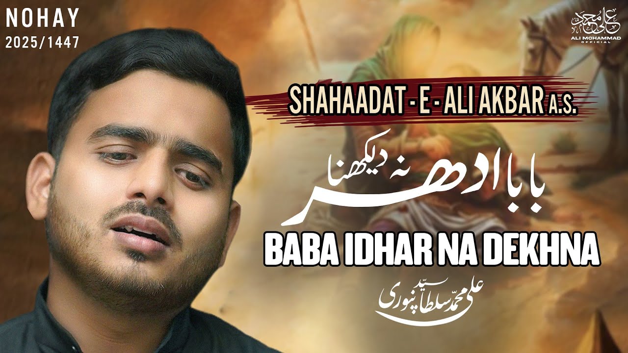 Nohay 2025 | Baba Idhar Na Dekhna | Ali Mohammad Sultanpuri Noha 2025 | Noha Shahadat Ali Akbar
