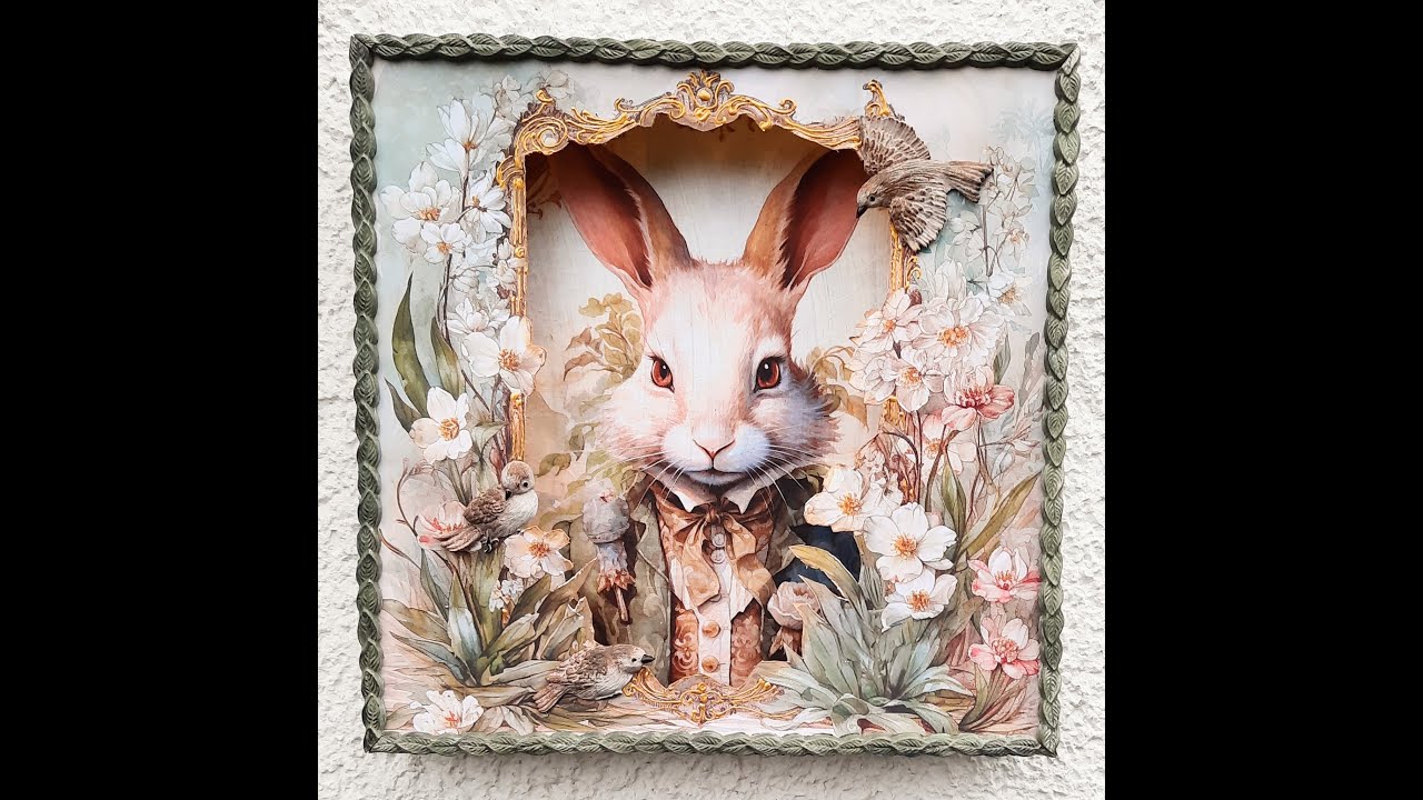 Anleitung 3D Shadowbox &bdquo;Lord Hase&ldquo; - Instructions 3D Shadowbox &ldquo;Lord Rabbit&rdquo;