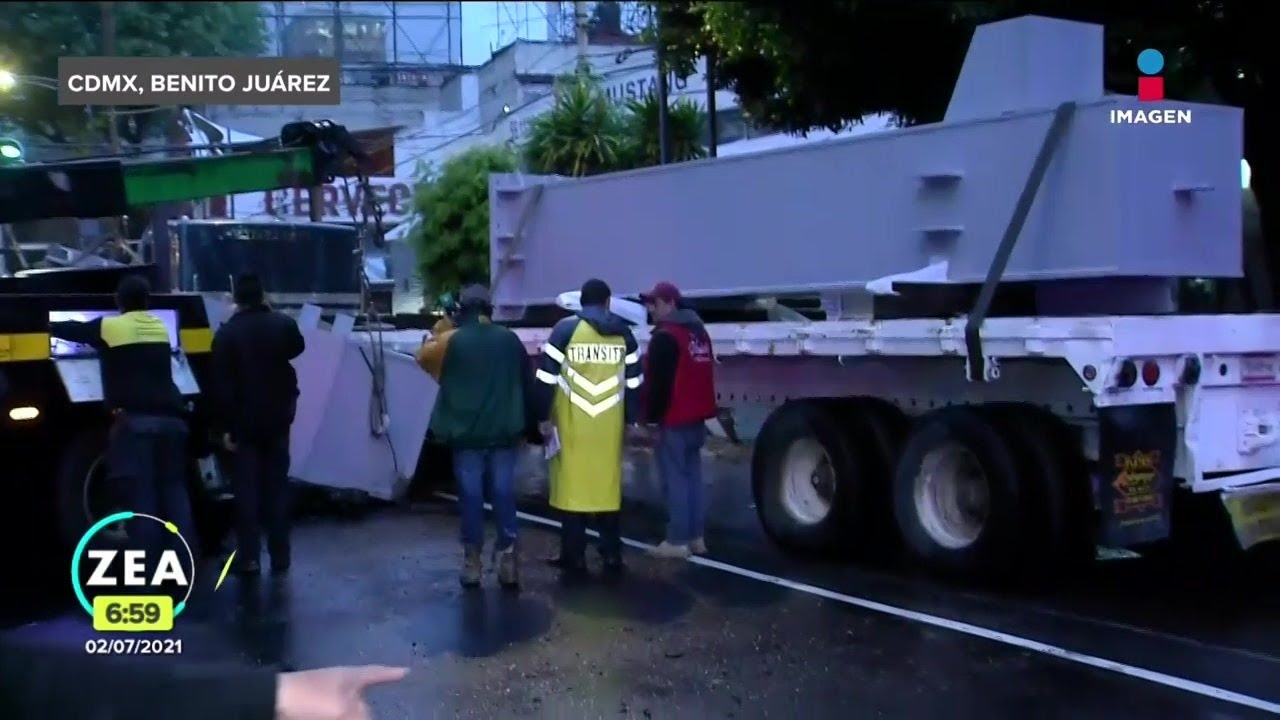 Tráiler tira carga en Eje 6 Sur, Ciudad de los Deportes | Noticias con Francisco Zea