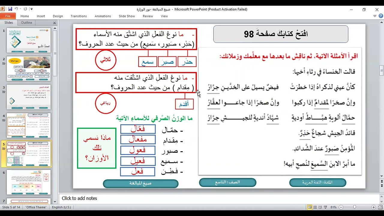 صيغ المبالغة تاسع ف2