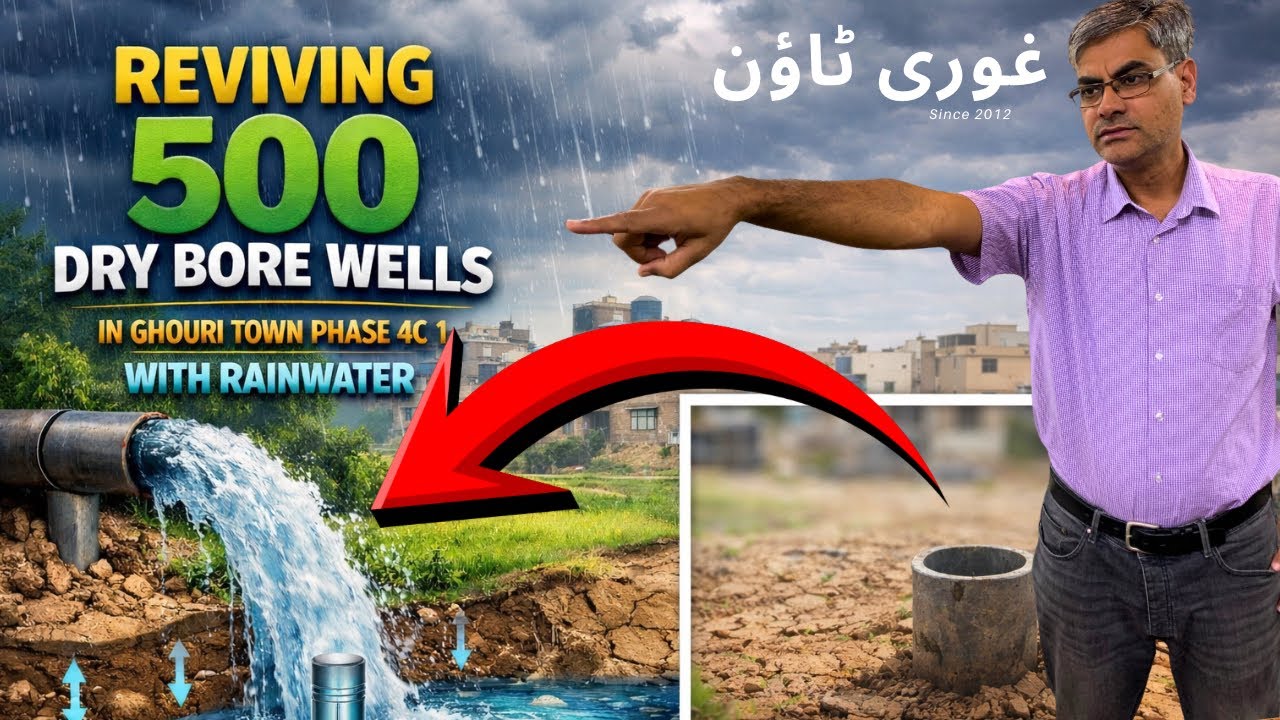 Reviving 500 Dry Bore Wells with Rainwater | Ghouri Town Islamabad | Water Crisis Solution