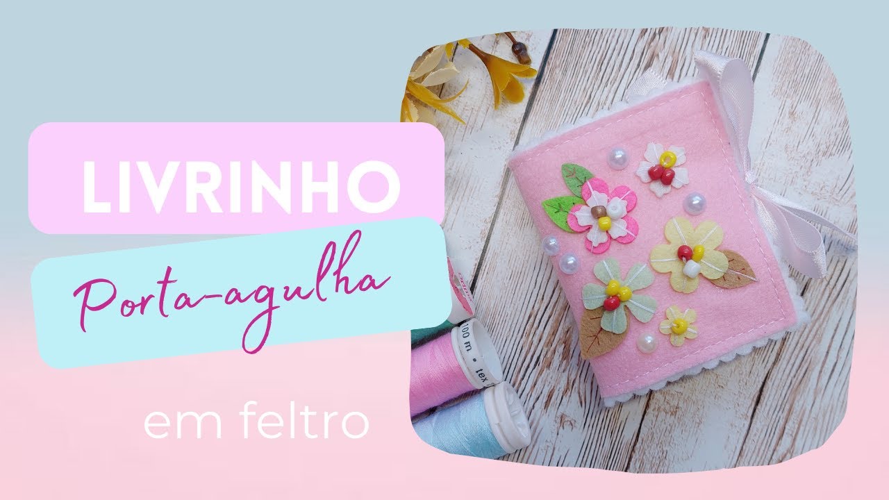 Mini livro porta agulha