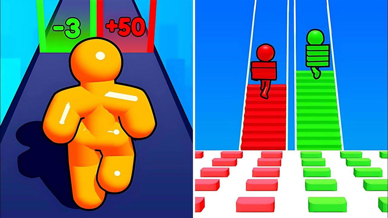 Tall Man Run🆚Bridge Race Max Levels Walkthrough Android IOS 9976 Max Mobile Gameplay GDE12