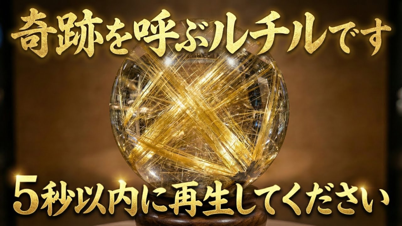 【金運音楽】※5秒以内に聴いてください。ルチルの波動でアンテナが強制起動します